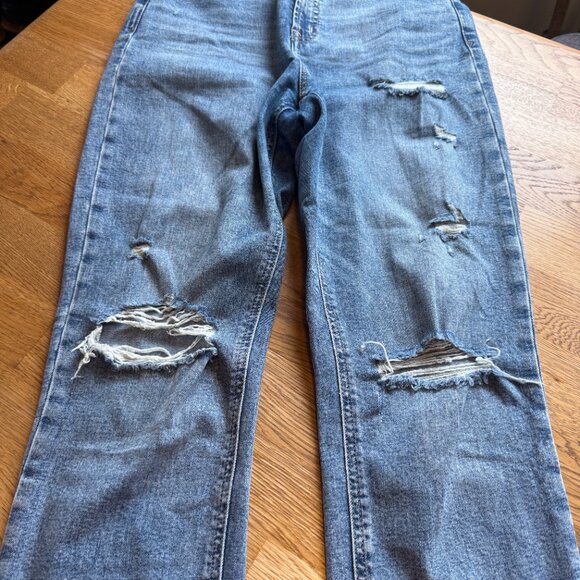 GAP Denim Distressed Cigarette Jeans Size 6/28 Regular - Picture 7 of 14